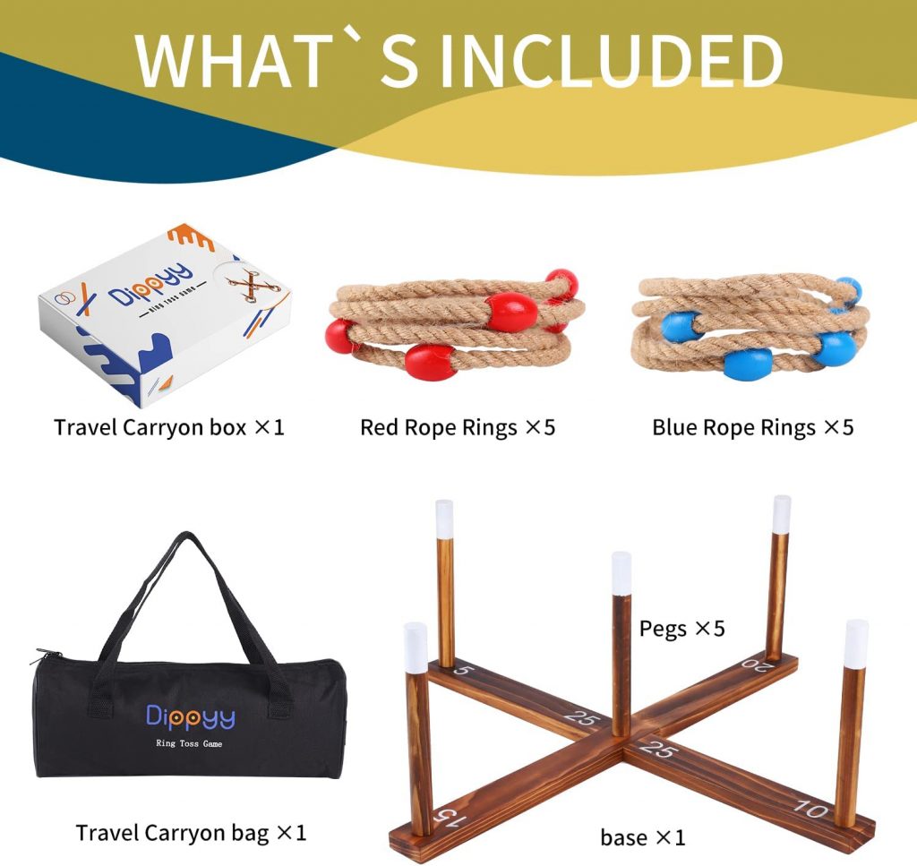 Dippyy Large Ring Toss Game for Kids Flippy Retail