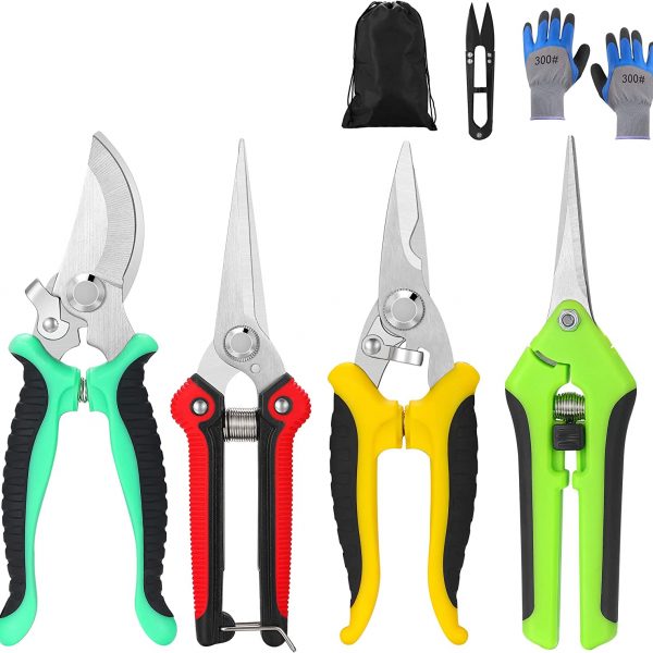 5 pack Garden Pruning Shears Stainless Steel Blades