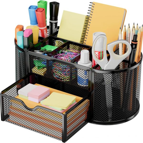 Mesh Desk Organizer Pen Holder