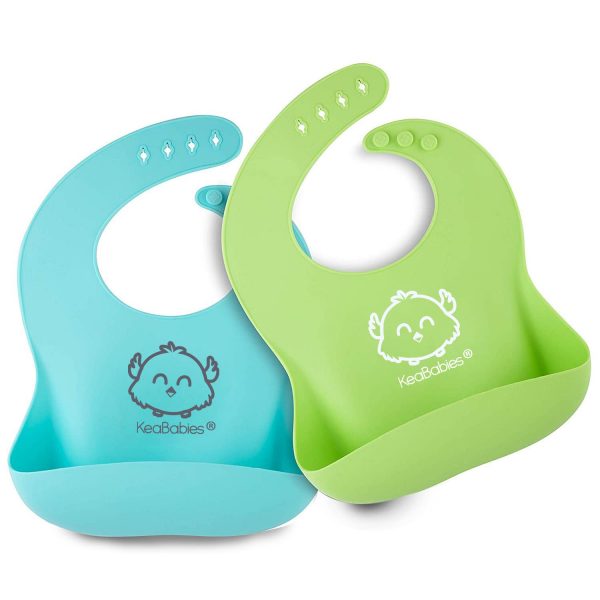 2-Pack Silicone Bibs for Babies