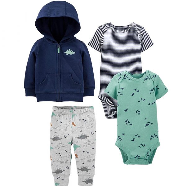 Simple Joys by Carter's Unisex Babies' 4-Piece Jacket, Pant, and Bodysuit Set