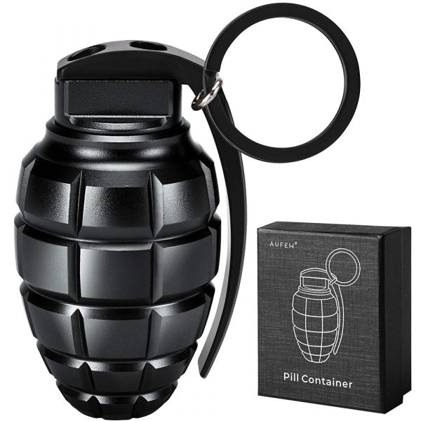 Keychain Pill Holder with Storage Case