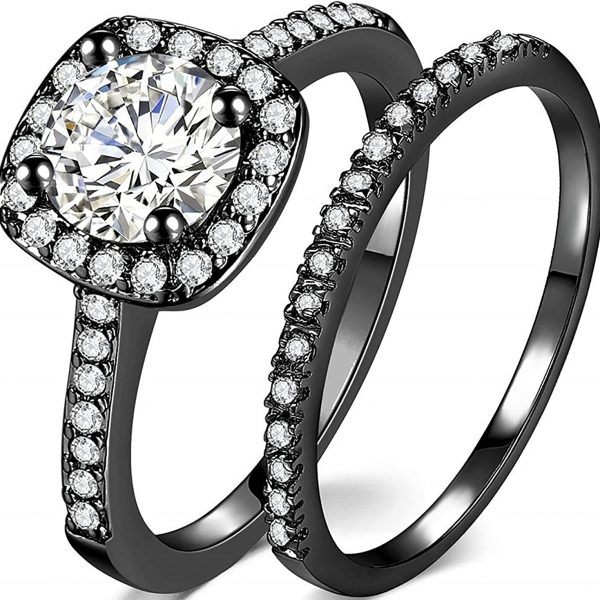 iLH Clearance Hollow Carving Diamond Rings
